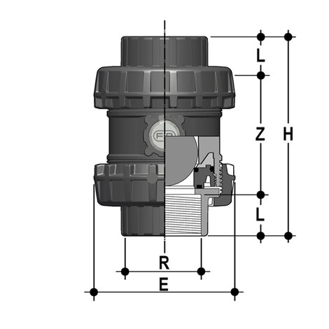 SXENV - Clapet anti-retour à bille Easyfit DN 65:100