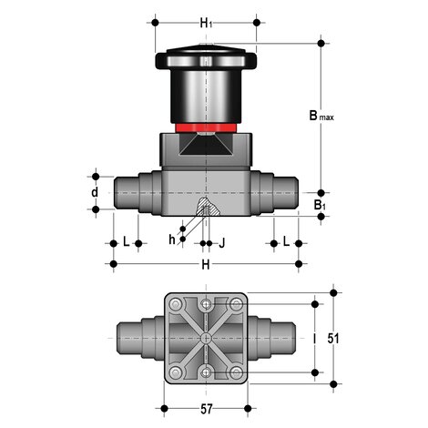 CMDM - Vanne à membrane compacte DN 12:15