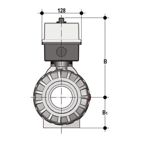 dimensions communes - VANNE À BOULE DUAL BLOCK® 2 VOIES À COMMANDE ÉLECTRIQUE