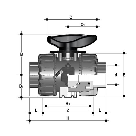 VKRAV - Vanne à boisseau sphérique de régulation DUAL BLOCK® DN 10:50
