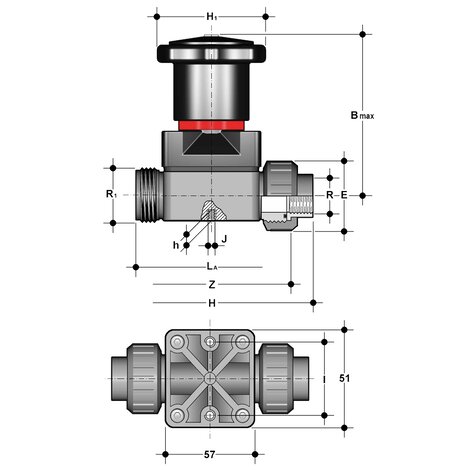 CMUFV - Vanne à membrane compacte DN 12:15