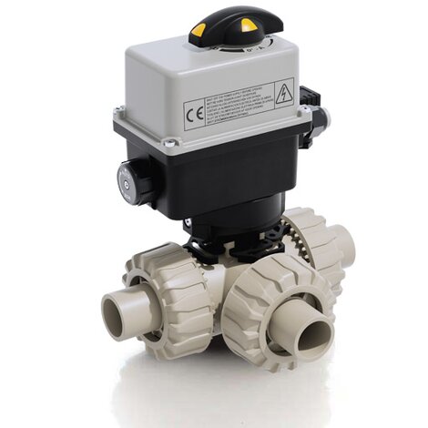 Immagine della TKDDM/CE 90-240V AC in PP-H - Valvola a sfera a 3 vie DUAL BLOCK® a comando elettrico DN 10÷50