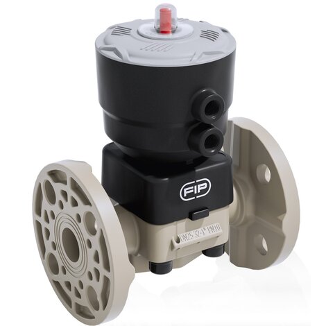Immagine della valvola a membrana a comando pneumatico PN10 DKOM/CP NC DN 15÷65