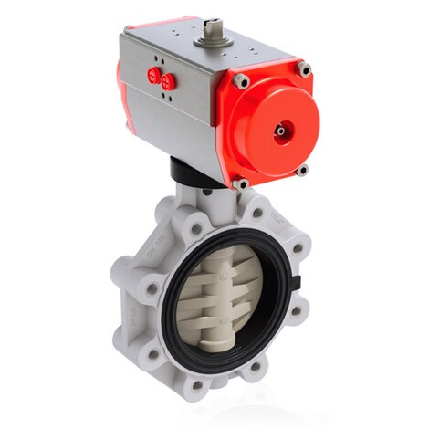 Immagine della valvola a farfalla a comando pneumatico FKOM/CP DA LUG ANSI DN 100÷200