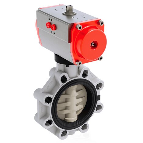 Immagine della valvola a farfalla a comando pneumatico FKOM/CP NC DN 100÷200