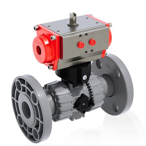 VKDOC - VKDOAC /CP NC - Vanne à boisseau sphérique DUAL BLOCK® à 2 voies à commande pneumatique DN 65:100