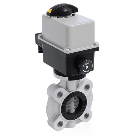 Render di FKOC/CE 90-240V AC LUG ANSI - Valvola a farfalla a comando elettrico in PVC-C DN 65