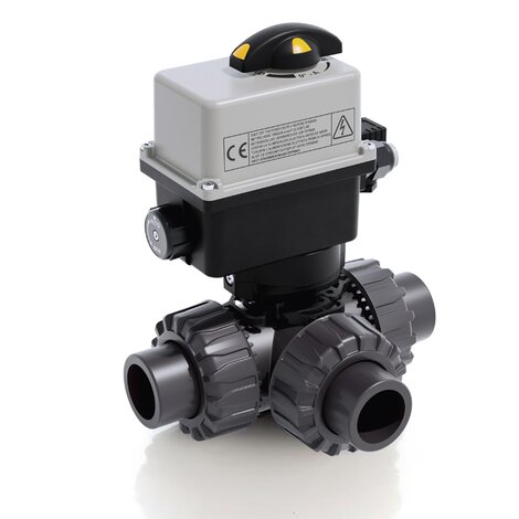Render di LKDAV/CE 24V AC/DC - Valvola a tre vie in PVC-U a comando elettrico DN 10÷50