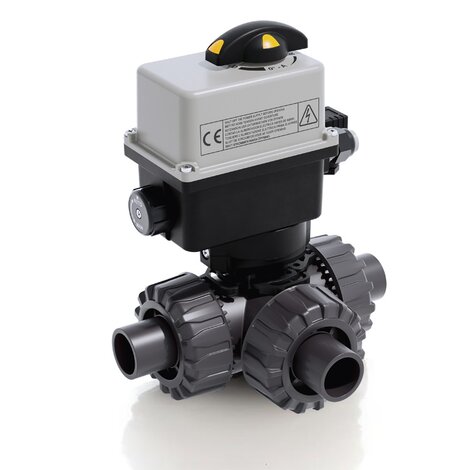 Render di LKDDV/CE 90-240V AC - Valvola a tre vie in PVC-U a comando elettrico DN 10÷50