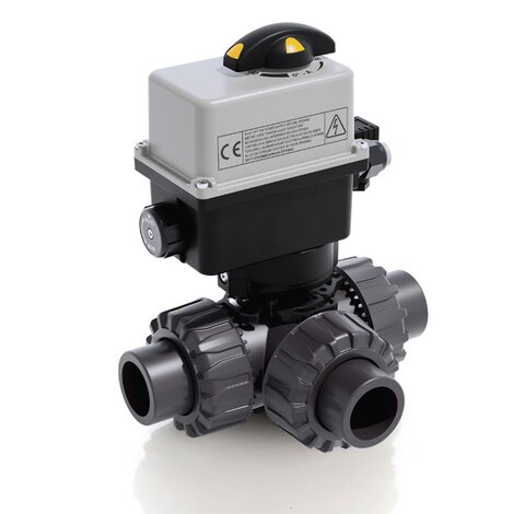 Render di LKDAV/CE 90-240V AC- Valvola a tre vie in PVC-U a comando elettrico DN 10÷50