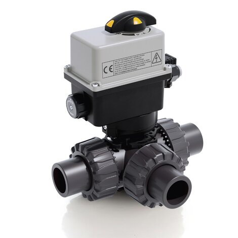 LKDJV/CE 24 V AC/DC - DUAL BLOCK® Vanne à bille à 3 voies à commande électrique DN 10:50
