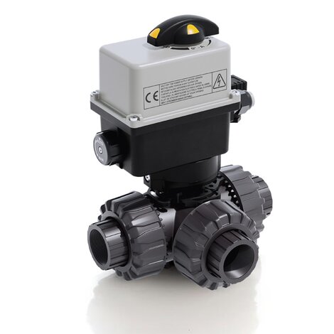 Render di LKDGV/CE 24V AC/DC - Valvola a tre vie in PVC-U a comando elettrico DN 10÷50