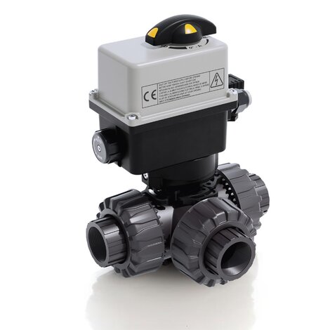 Render di LKDGV/CE 90-240V AC - Valvola a tre vie in PVC-U a comando elettrico DN 10÷50