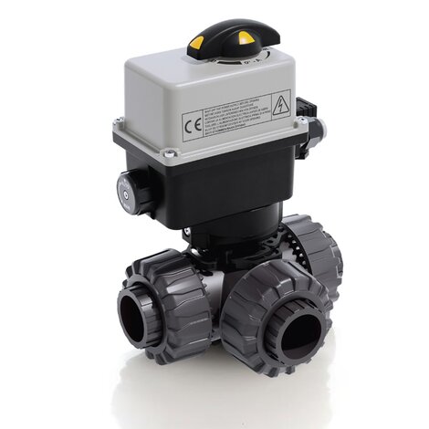 LKDLV/CE 90-240 V AC - DUAL BLOCK® Vanne à bille à 3 voies à commande électrique DN 10:50