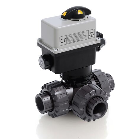 LKDNV/CE 90-240 V AC - DUAL BLOCK® Vanne à bille à commande électrique à 3 voies DN 10:50