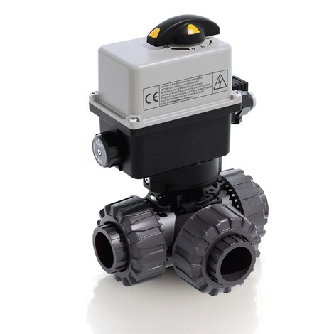 TKDLV/CE 24 V AC/DC - DUAL BLOCK® Robinet à boisseau sphérique 3 voies à commande électrique DN 10:50