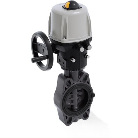 Render di FEOV/CE 24V AC/DC - Valvola a farfalla in PVC-U a comando elettrico DN 125÷150