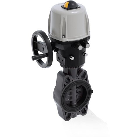 Render di FEOV/CE 90-240V AC - Valvola a farfalla in PVC-U a comando elettrico DN 125÷150
