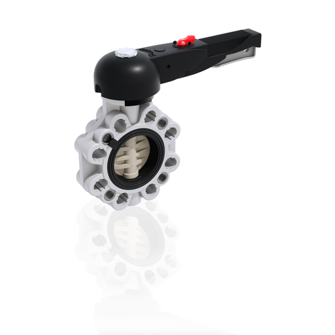 Render della Valvola a farfalla FKOM/LM Lug ANSI DN 80:200 in PP-H