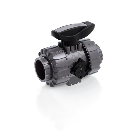 Render della valvola a sfera a 2 vie DUAL BLOCK® VKDLV - DN 10:50 in PVC-U