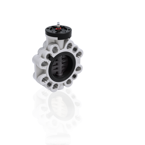 Render di FKOV/FM LUG ANSI - Valvola a farfalla DN 80:200 in PVC-U