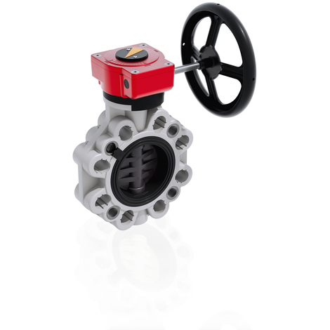 Render di FKOV/RM LUG ANSI - Valvola a farfalla DN 80:200 in PVC-U
