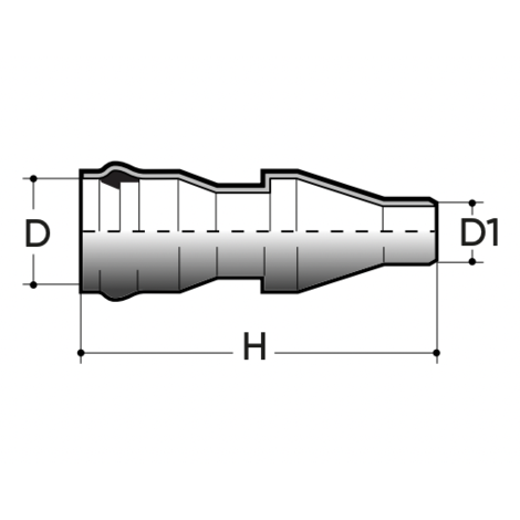 Raccord simple réduit/mâle PN10