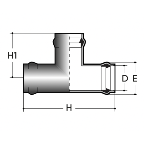 Té 90° F/F PN10