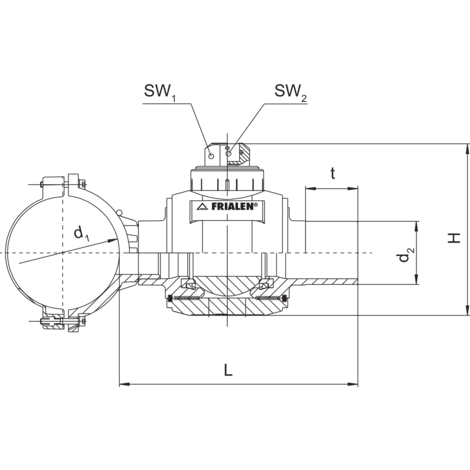 Robinet à boisseau sphérique de perçage pour gaz pour le perçage latéral sous pression