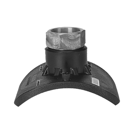 Armature de vanne Top-Loading avec transition - PE-HD/fonte rouge