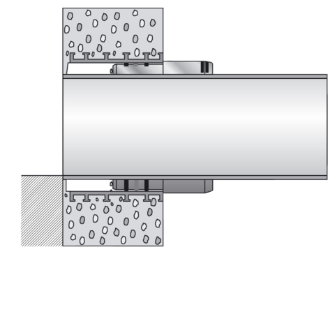Adaptateur de revêtement d'arbre pour chambres d'inspection des eaux usées L = 250 mm