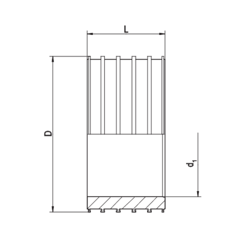 Adaptateur de revêtement d'arbre pour chambres d'inspection des eaux usées L = 250 mm