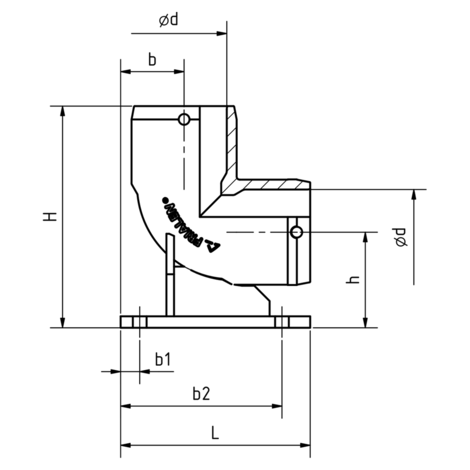 Equerre avec pied, SDR 11