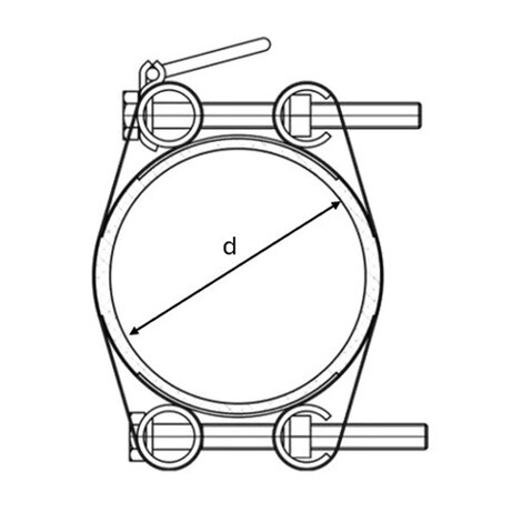 FRIACLAMP Collier de réparation en acier inoxydable en une pièce