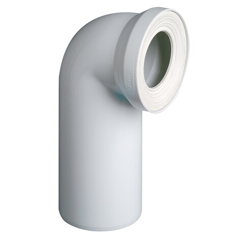 Pipe WC coudée (PP blanc).