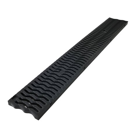 GRILLE HEEL PP A15 NOIR 128X999MM EP.20MM