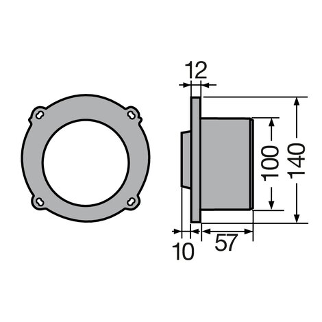 PIQUAGE POUR SORTIE VERTICAL D.100 P/CAB13-