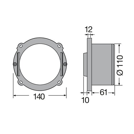 PIQUAGE POUR SORTIE VERTICAL D.110 P/CAB13-
