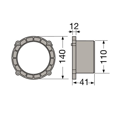 PIQUAGE POUR CANIVEAUX D.110 GRIS EVACUATION