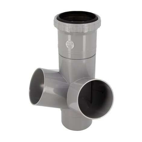 Culotte et embranchement double équerre à joint de dilatation incorporé à 67°30 Mâle/Femelle