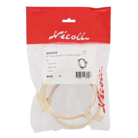 2 COLLIERS BRIDE D.100 SABLE S/SACHET