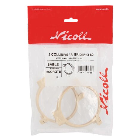 SACHET 2 COLLIERS BRIDE D.80 SABLE