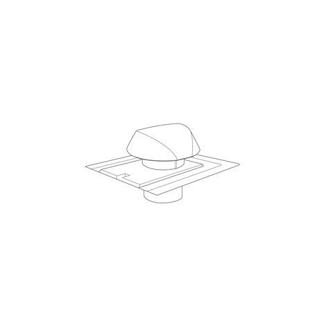 CHAPEAU VENTIL.PLATINE ARDOISE D.125 ANTRH.