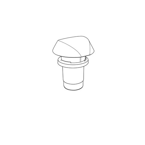 CHAPEAU VENT+ADAPT TUILE DOUILLE D.125 TERRAC