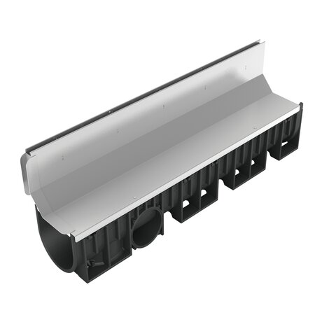 Caniveau avec grille à fente inox - C250 - L150 int Kenadrain