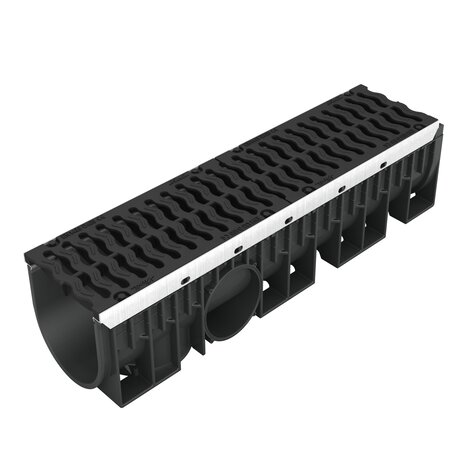 Caniveau avec grille fonte - D400 - L200 int Kenadrain