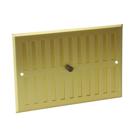GRILLE FERMETURE ALUMINIUM DORE 17X25