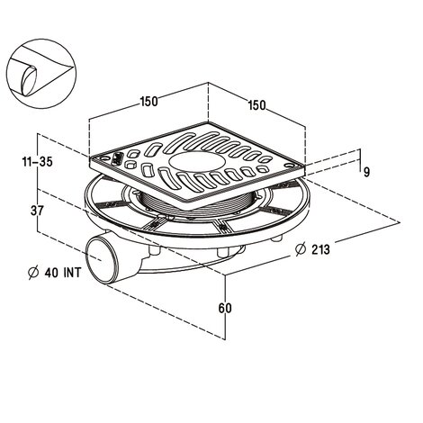 SIPHON GAIN PLACE CARRELE +NATTE NICOLL