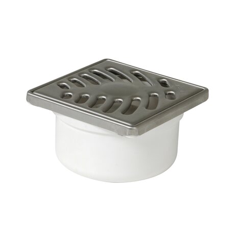 SIPHONNETTE CADRE+GR. INOX 10X10 NICOLL